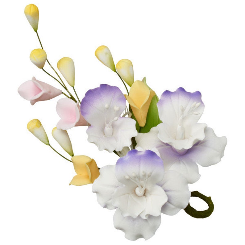 6 Assorted Gum Paste Flower Sprays for Weddings and Cake Etsy