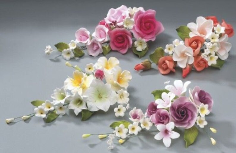 4 Gum Paste Flower Sprays for Weddings & Cake Decorating Etsy