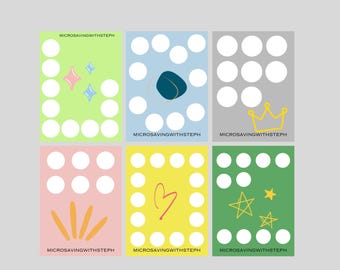 Abstract Art tiny savings challenges