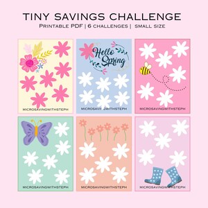 Cute Mini savings challenge printable