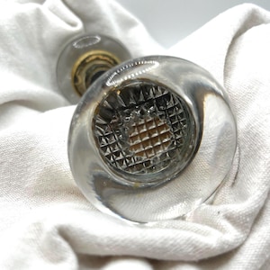 Pomello antico per porta in vetro rotondo