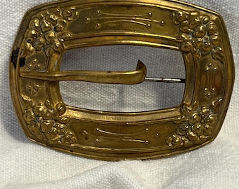Art Nouveau Style Belt Buckle Foiled Glass Cabochon Gothic Cottagecore Art Nouveau Belt Buckle - Etsy main image 4