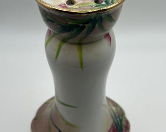 Vtg Betty Planter Porcelain Treasures hand painted hat pin holder blue flowers Vtg Betty Planter Porcelain Treasures Hand Painted Hat Pin  main image 3