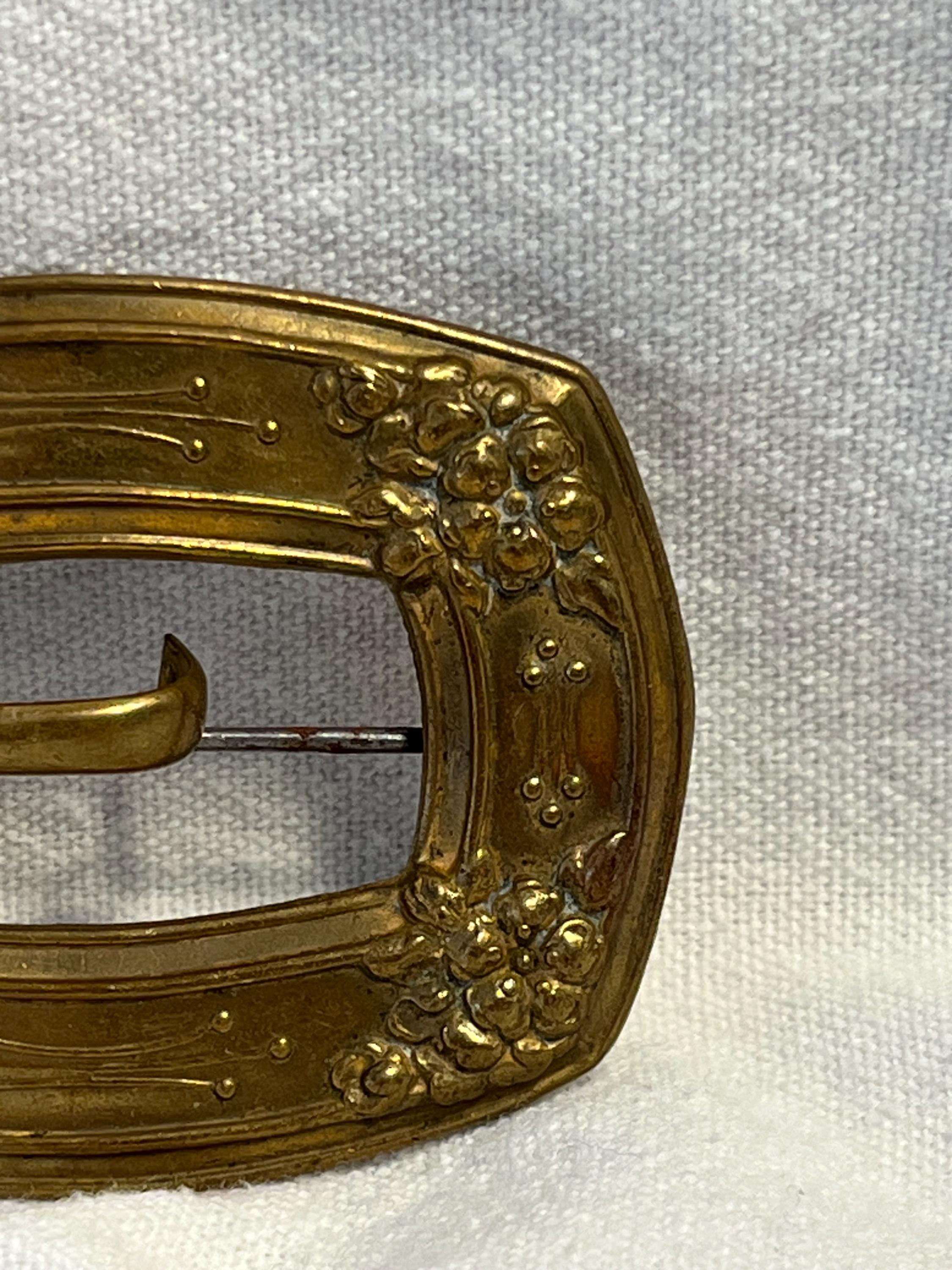 Antique Victorian Nouveau Gold Tone & Cut Steel Belt Piece il_fullxfull.6512733848_2jah.jpg main image 4