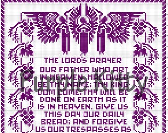 The Lord's Prayer Filet Crochet Pattern | Vintage Mail Order 7264 - Etsy