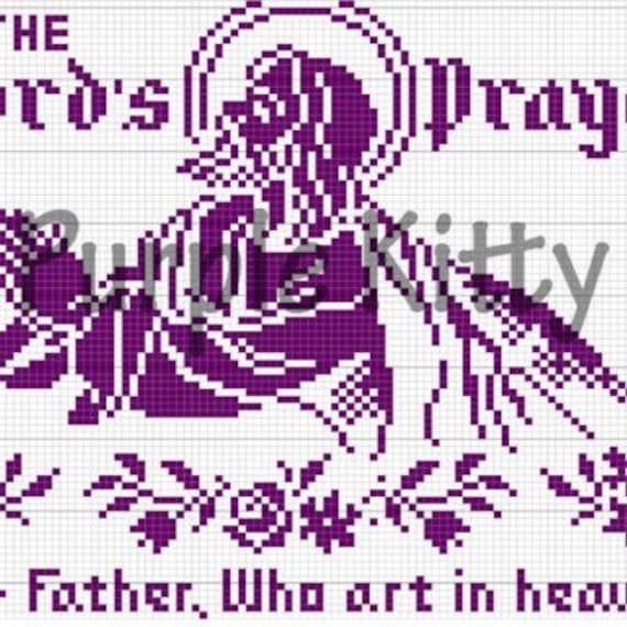 The Lord's Prayer Filet Crochet Pattern Vintage Mail