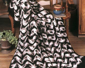 Ebony Elegance - Ripple Sensations | Needlecraft Shop Afghan Series 982053