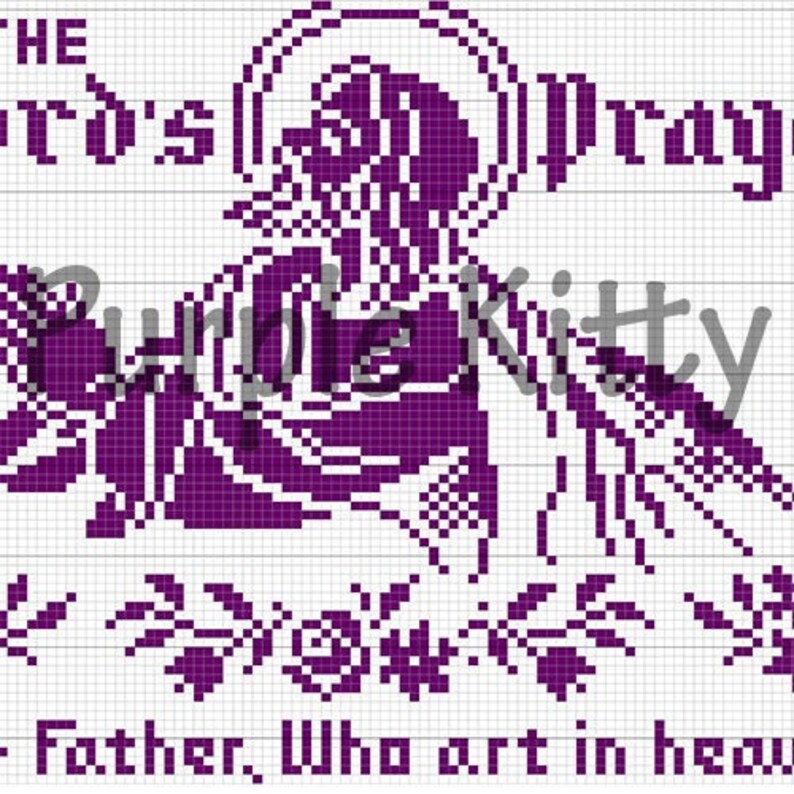 The Lord's Prayer Filet Crochet Pattern Vintage Mail | Etsy Schweiz