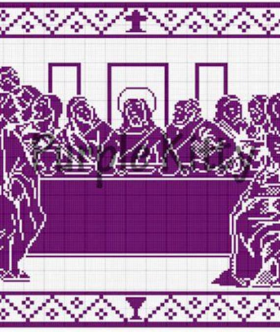 The Last Supper Filet Crochet Pattern Vintage Mail Order