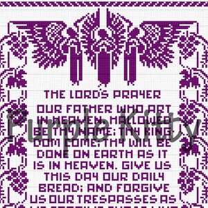 The Lord's Prayer Filet Crochet Pattern | Vintage Mail Order 7264 - Etsy