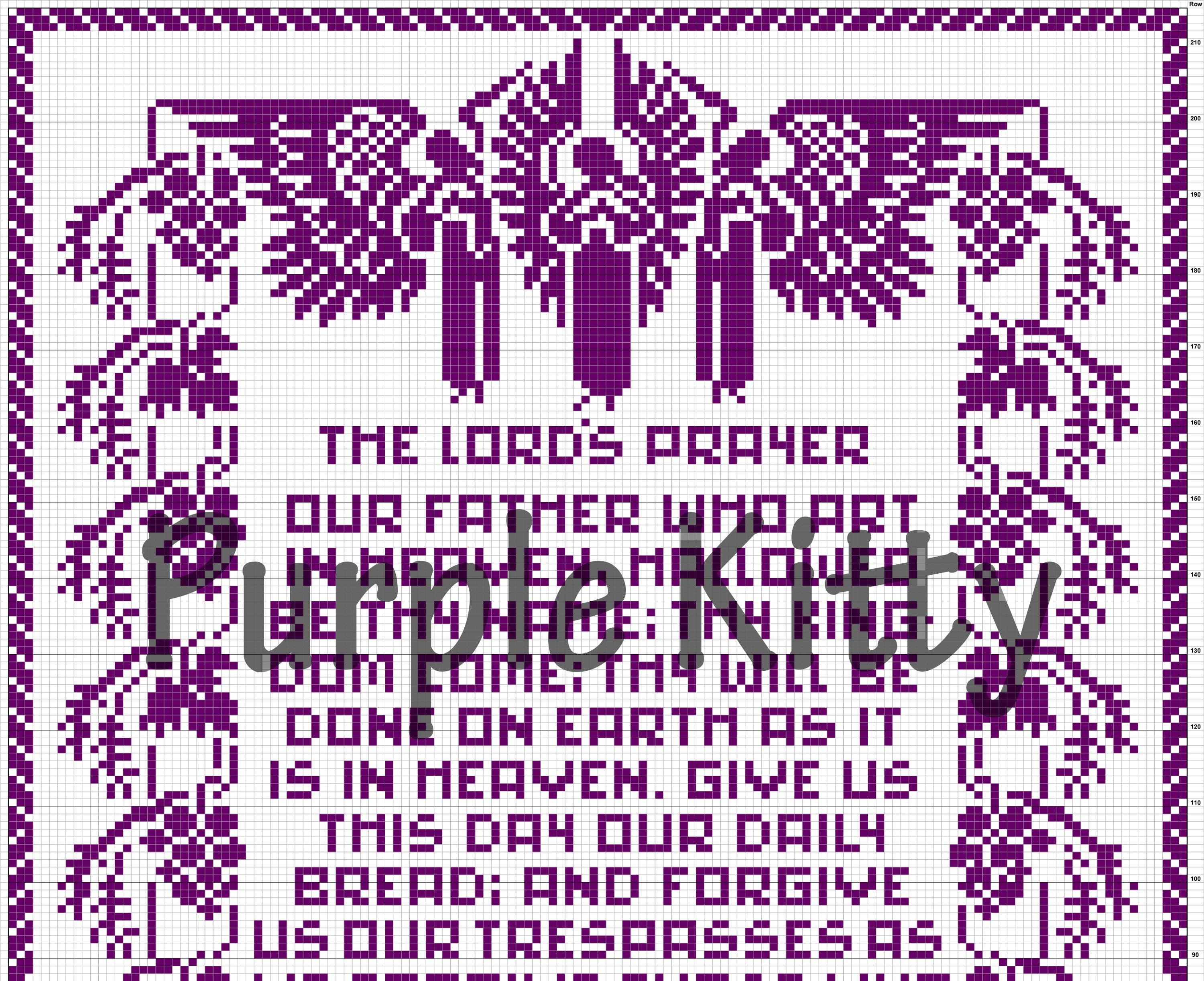 The Lord's Prayer Filet Crochet Pattern | Vintage Mail Order 7264 - Etsy