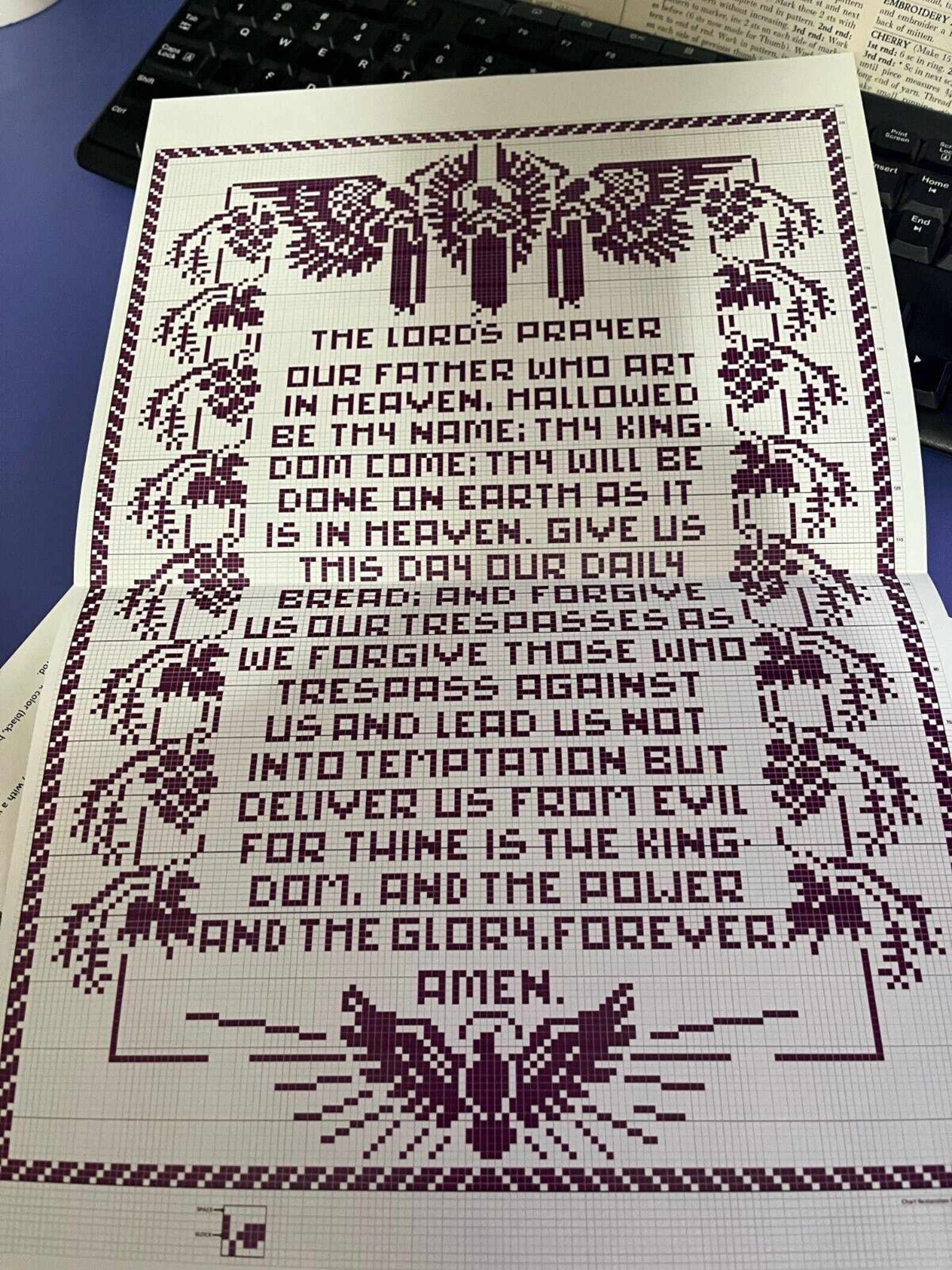 The Lord's Prayer Filet Crochet Pattern | Vintage Mail Order 7264 - Etsy