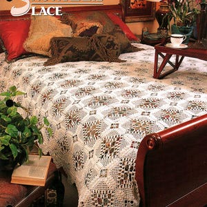 Snowflake Lace Afghan | Annie's Crochet Quilt Afghan Club 308-1-01