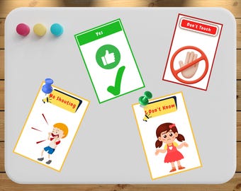 Autism Communication Cards, Non-Verbal Visual Aid, Special Needs Flashcards, Speech Therapy Language Development Cards