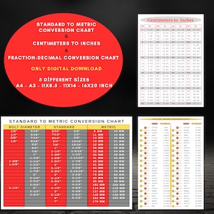 標準からメートル法への変換表 | Workshop Garage Art（デジタルダウンロード）