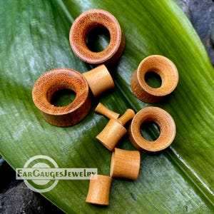 Paar Ohrtunnels, Holz Ohr Gauges, Ohrdehnung, Plugs und Tunnels