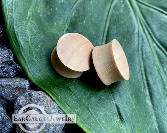 Pair Ear Plugs, Wood Ear Gauges, Ear Stretch, Plugs and Tunnels