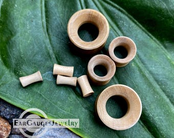 Pair Ear Tunnels, Wood Ear Gauges, Ear Stretch, Plugs and Tunnels