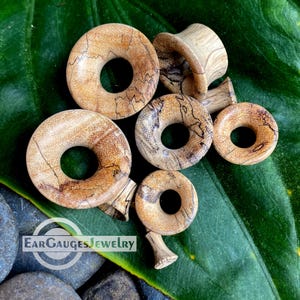 Paar Ohrtunnels, Holz Ohr Gauges, Ohrdehnung, Plugs und Tunnels