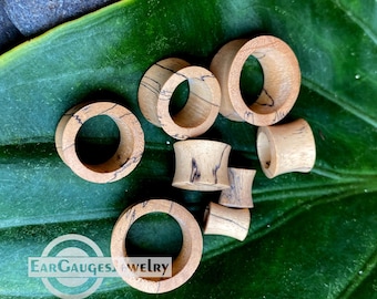 Pair Ear Tunnels, Wood Ear Gauges, Ear Stretch, Plugs and Tunnels