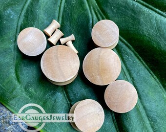 Pair Ear Plugs, Wood Ear Gauges, Ear Stretch, Plugs and Tunnels