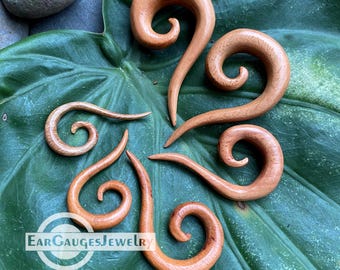 Ear Gauges Long Spiral 8g 6g 4g 2g 0g  00g and more