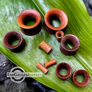 Paar Ohrtunnels, Holz Ohr Gauges, Ohrdehnung, Plugs und Tunnels