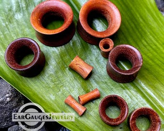 Pair Ear Tunnels, Wood Ear Gauges, Ear Stretch, Plugs and Tunnels