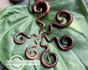 Ear Gauges Spiral 8g 6g 4g 2g 0g  00g and more