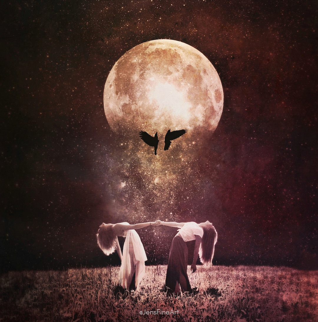 「MOON.」CLARITY ART Dance of Destiny PRINT - Super Full Moon Gemini Photo Surreal