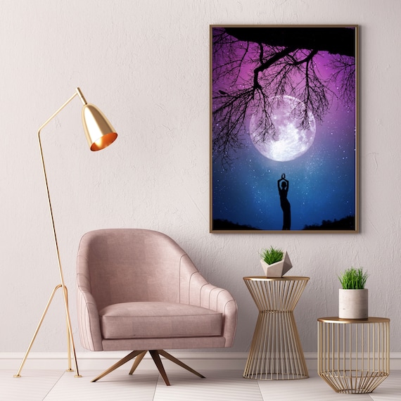 Moon Magic PRINT - Full Super Moon Photo, Surreal Landscape Fine