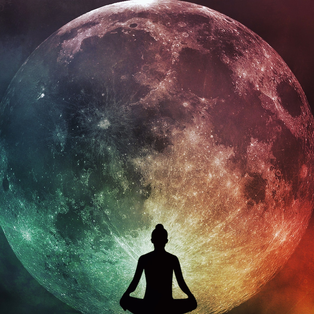 Full Moon Yoga Photo PRINT Studio Art Photography Dreamy