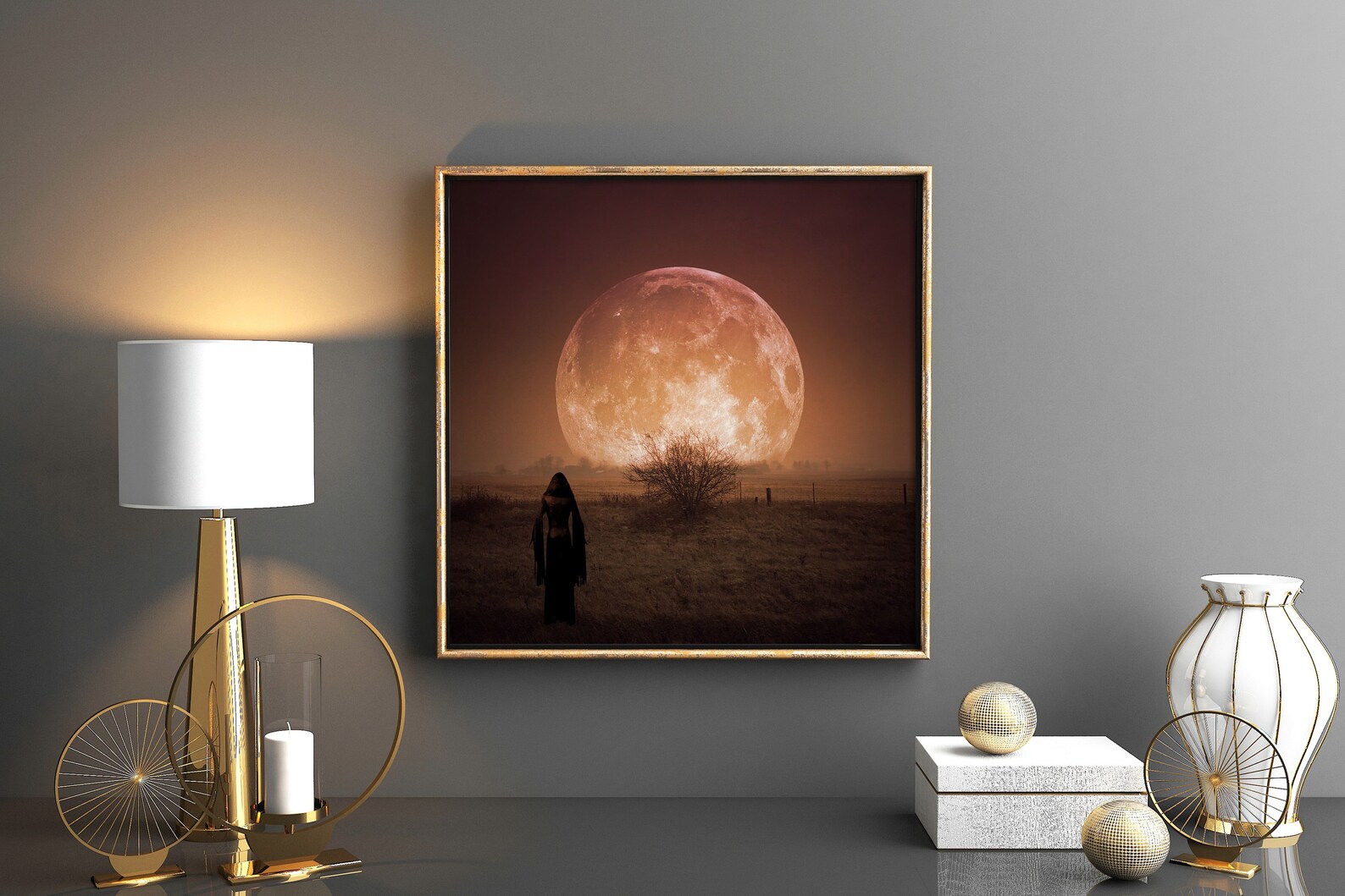 Samhain Moon PRINT Full Moon Photo Goddess Aries Surreal Etsy
