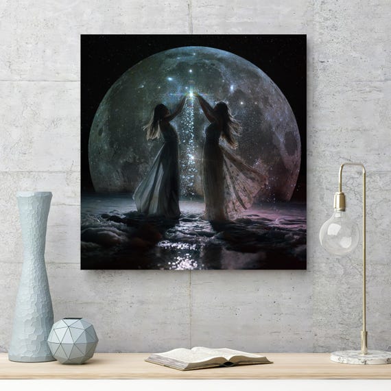 「MOON.」CLARITY ART Dance of Destiny PRINT - Super Full Moon Gemini Photo Surreal