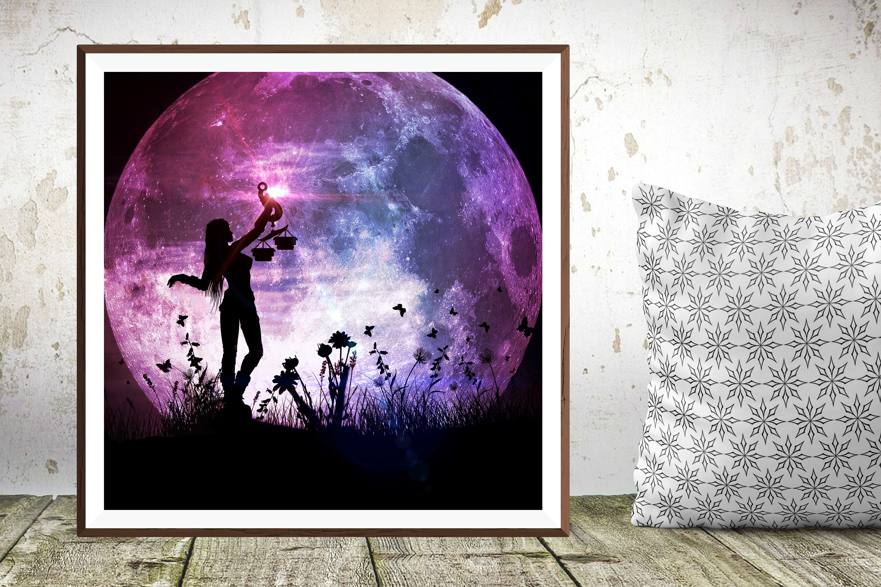 The Shift PRINT - Full Super Moon Art Photo, Surreal Tree