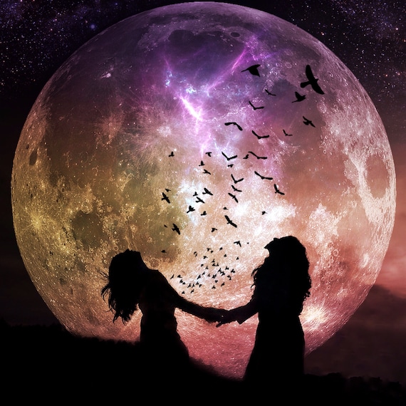 Full Moon in Gemini PRINT Super Moon Photo Surreal Landscape - Etsy