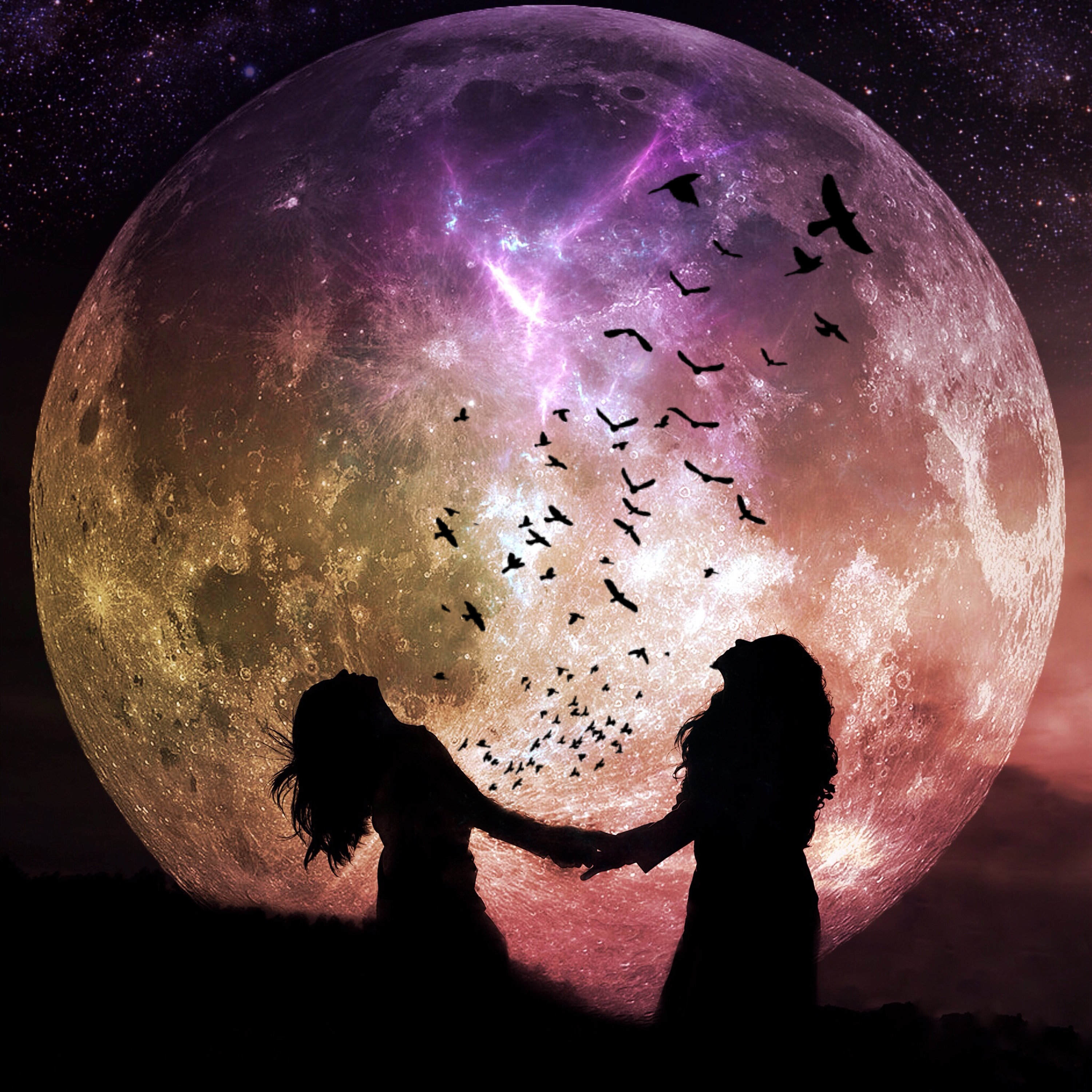 Full Moon in Gemini PRINT - Super Moon Photo Surreal Landscape Art