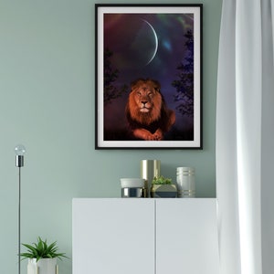 Leo New Moon Photo PRINT Fine Art Photography, Nature Wall Lion Decor ...