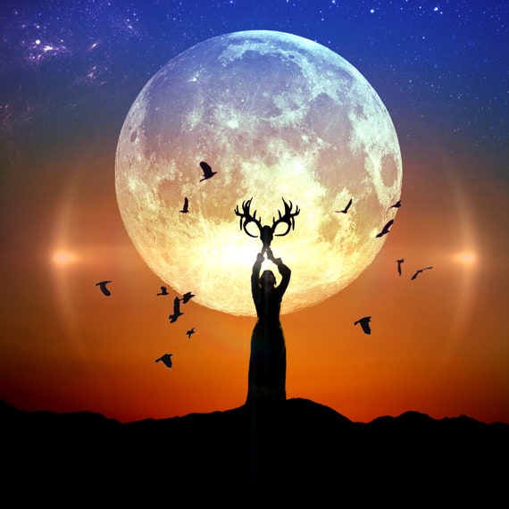 The Precipice PRINT - Aquarius Full Moon Photo, Surreal Landscape
