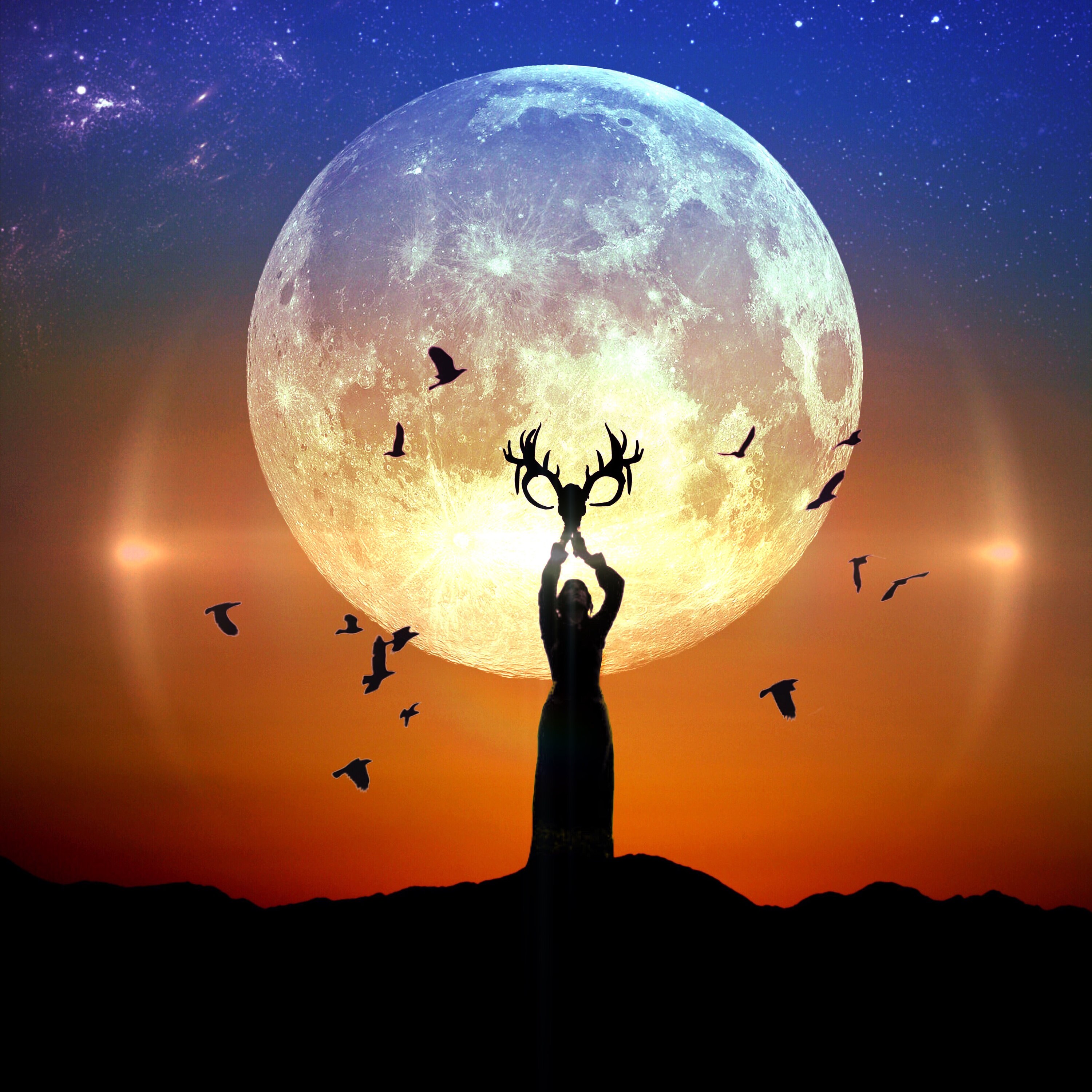 Lune En Verseau Chez Une Femme Le Précipice PRINT Verseau Pleine Lune photo paysage - Etsy Canada