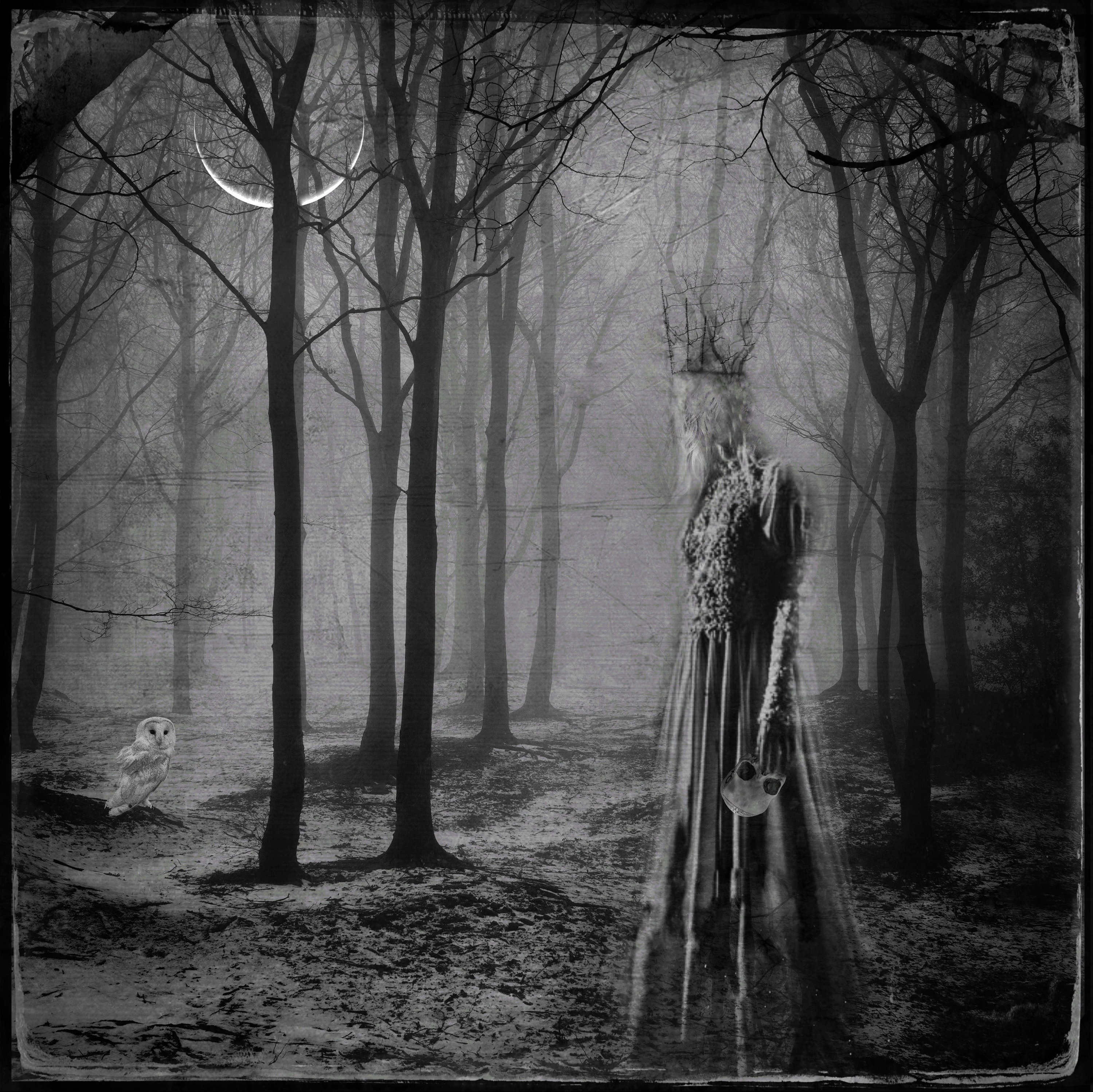 Standing at the Veil PRINT - New Moon Photo Goddess Surreal Gothic
