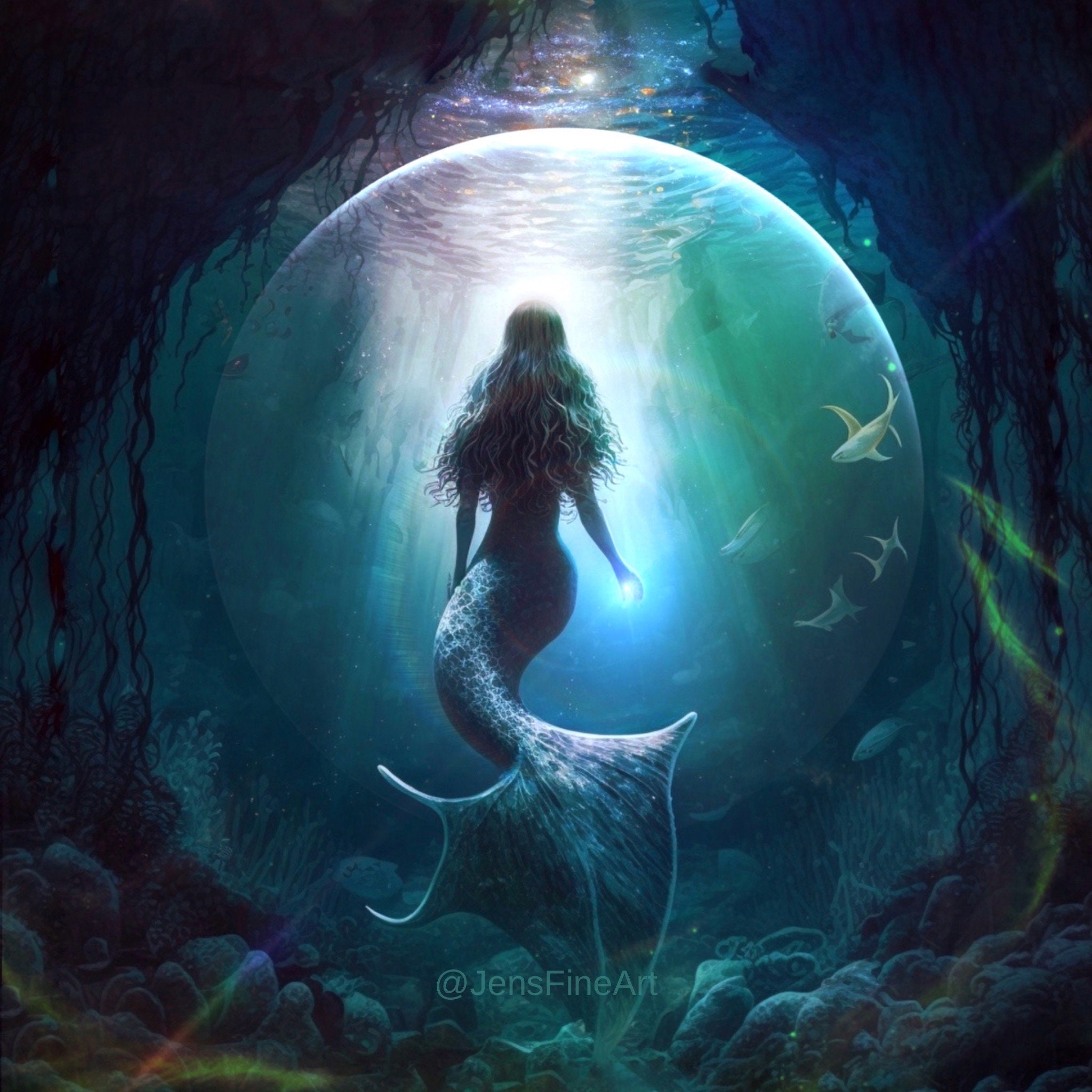 Mermaid Waters - The Art Inspires - Digital Art, Fantasy