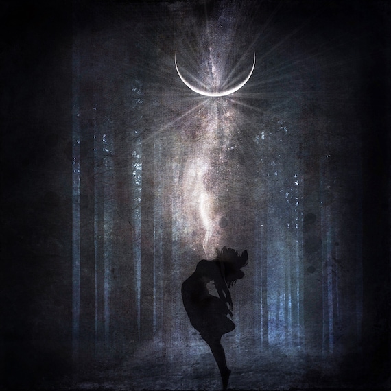 Cracked Open PRINT - New Moon Photo Virgo Taurus Surreal Home