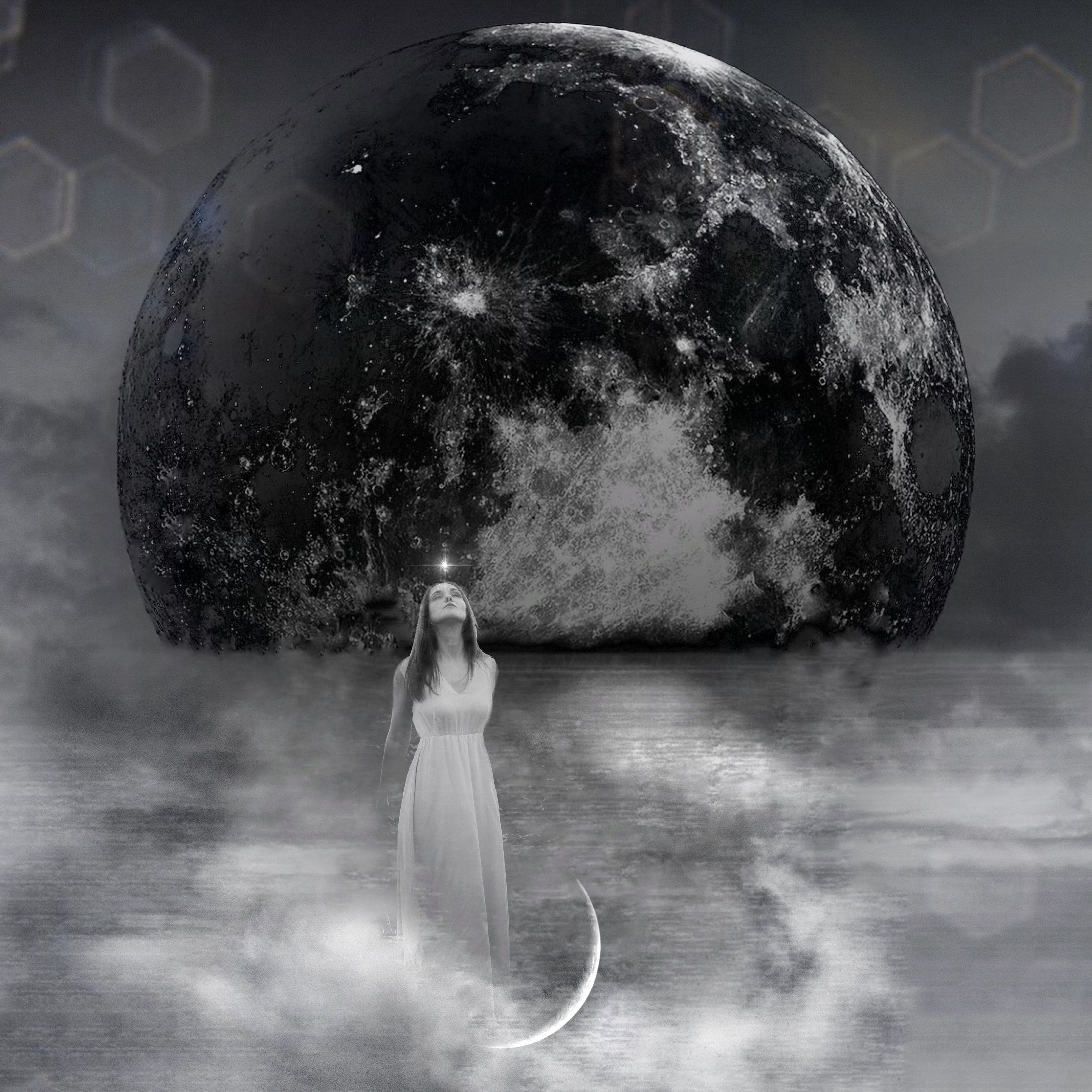 Libra Woman PRINT Goddess New Moon Photo Surreal Gothic
