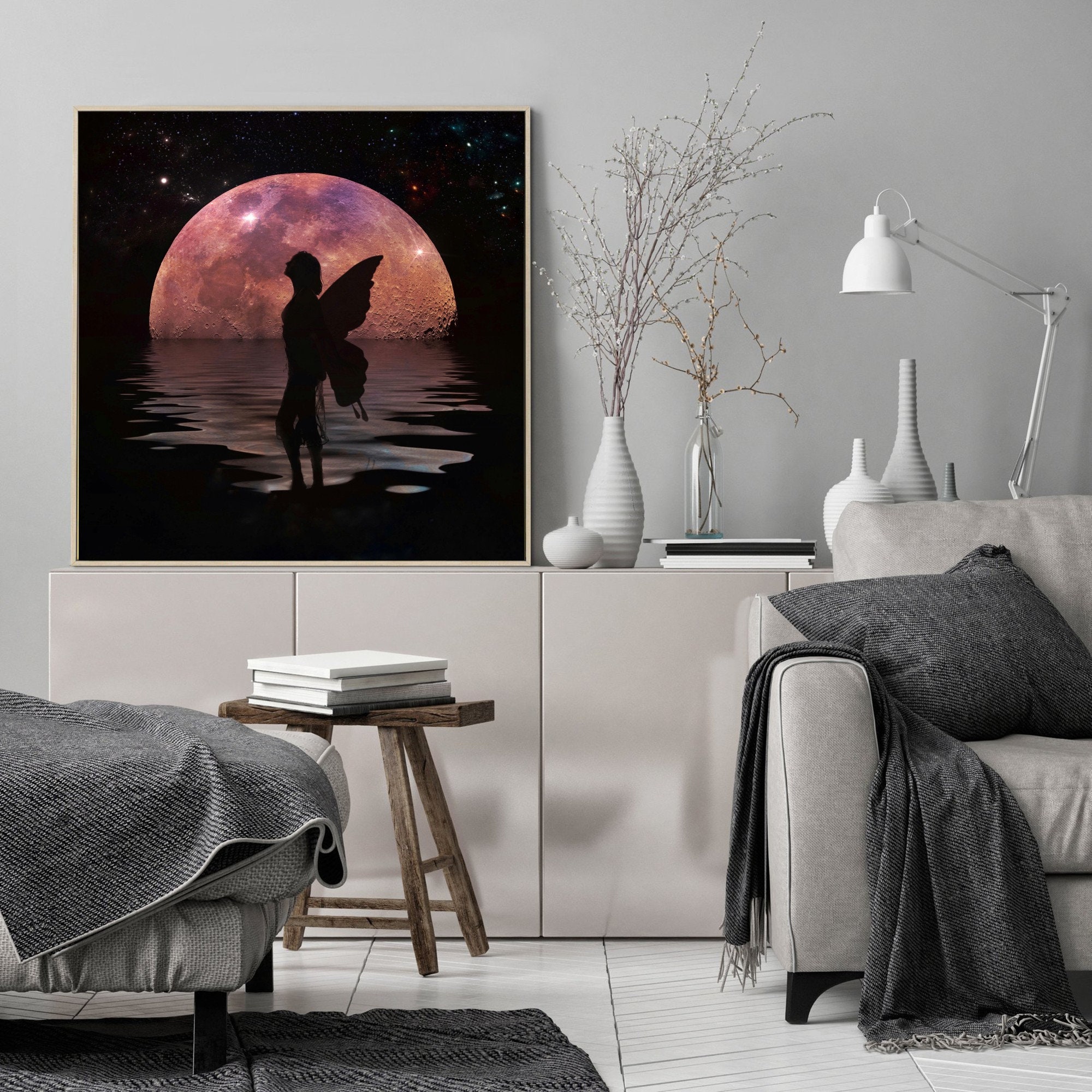 Lunar Transformation PRINT Full Moon Photo Scorpio Surreal
