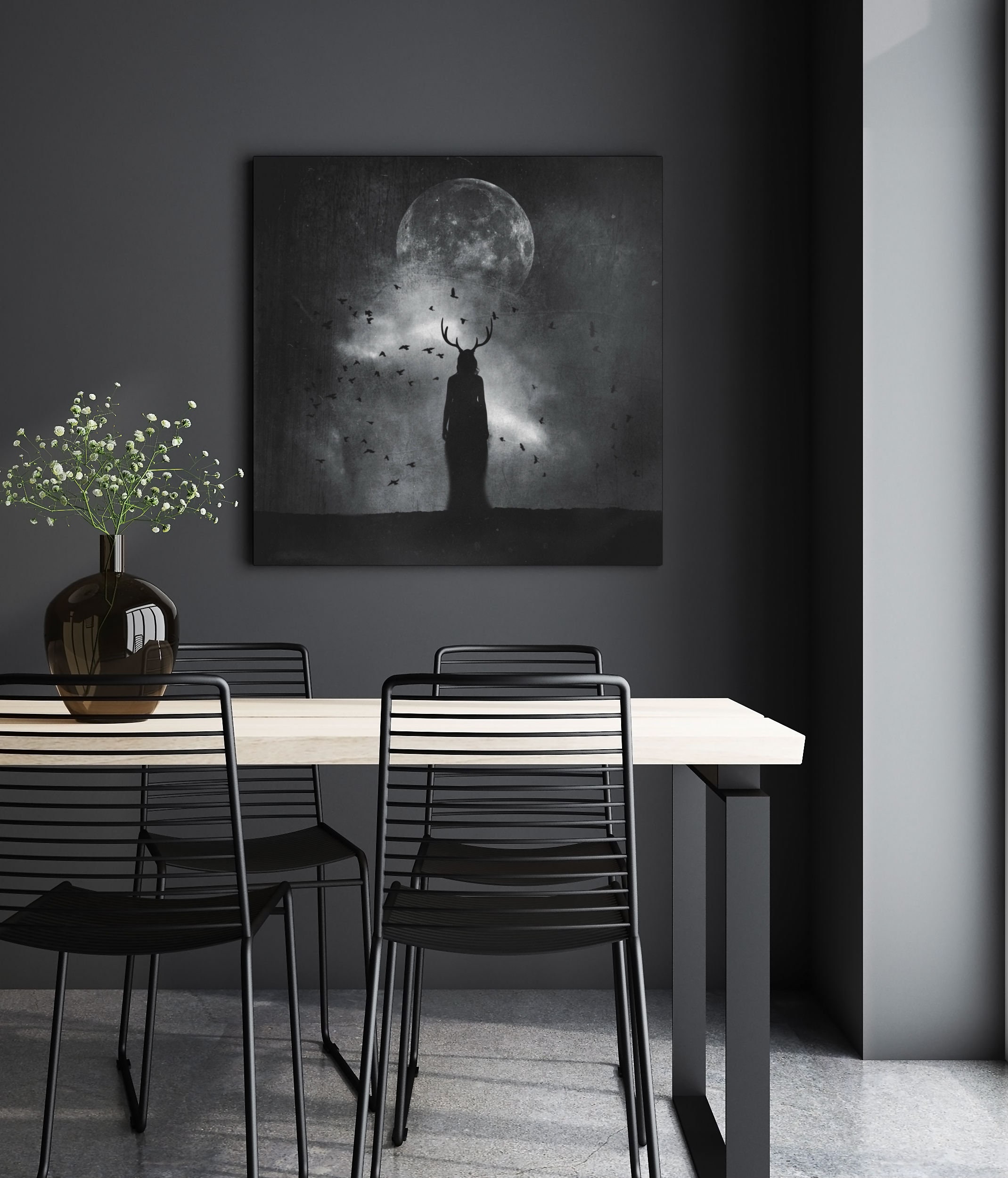 Any Square Photo Canvas Gallery Wrap, Wall Fine Art, Gothic