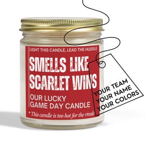 Custom Game Day Candle Personalized Christmas Gift for Sports Fan , Football, Basketball, Baseball, Holiday Gift for Him, Unique Sport Decor
