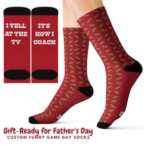 Personalized Football Dad Socks: Custom Game Day Gift