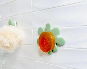 Magnetic Air Dry Soap Holder: Wall Mount, No Drill, Modern Bathroom Dish