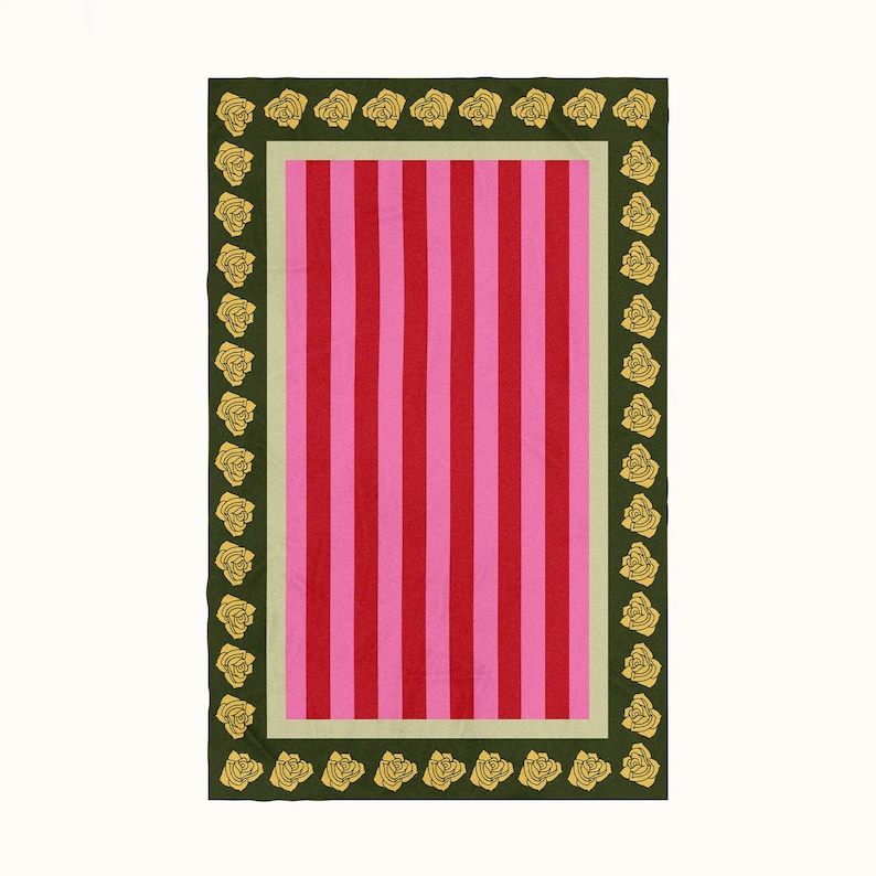 The stripes and roses tablecloth